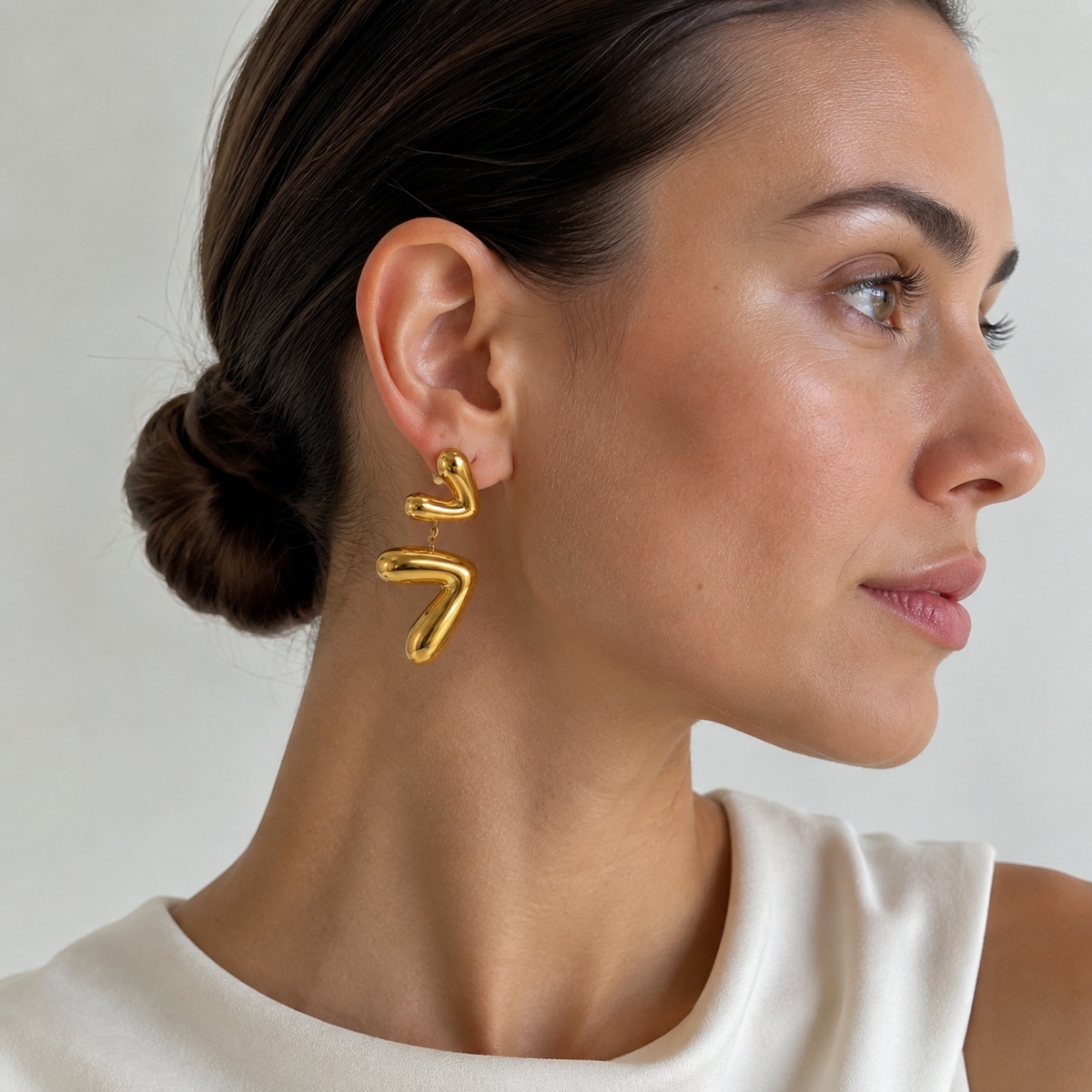 Double Heart Hoops