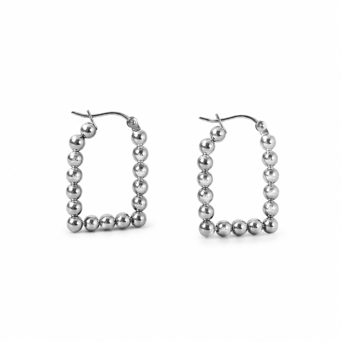 Square Hoops Silver