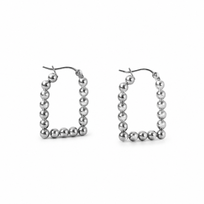 Square Hoops Silver