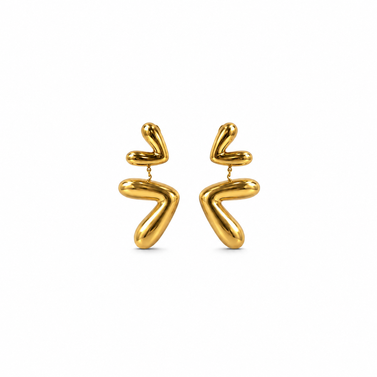 Double Heart Hoops