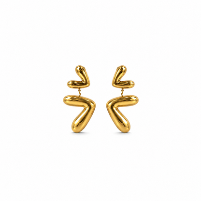 Double Heart Hoops