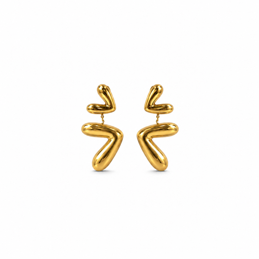 Double Heart Hoops