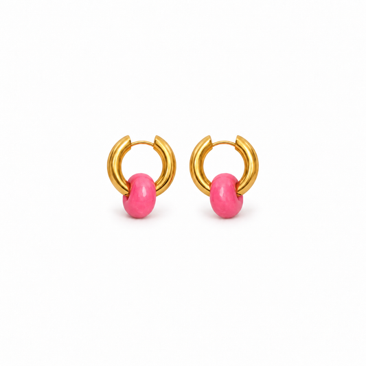 Aria Hoops Pink