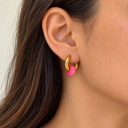 Aria Hoops Pink