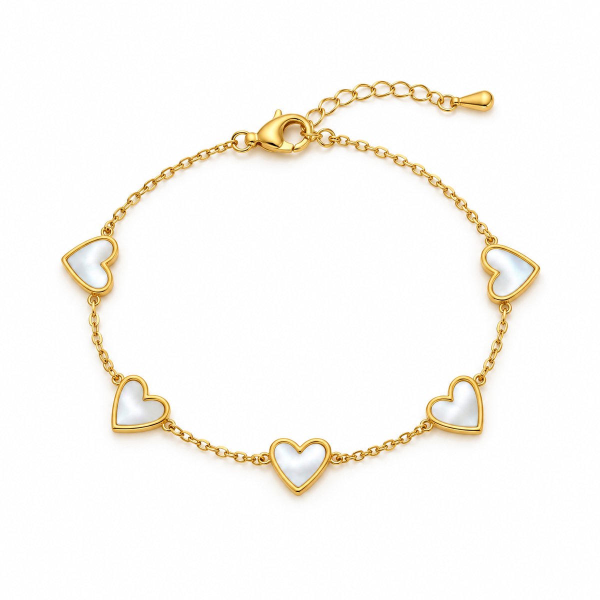White Heart Bracelet